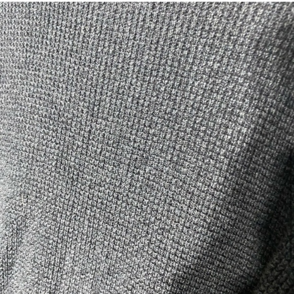 Denver Hayes Dark Grey Waffle Knit Full Zip Mock Neck Cardigan Sweater L - Picture 7 of 16